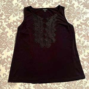 Roz & Ali Dress Tank with Lace Design